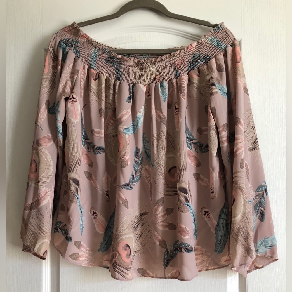Women’s Light Purple Off the Shoulder Top